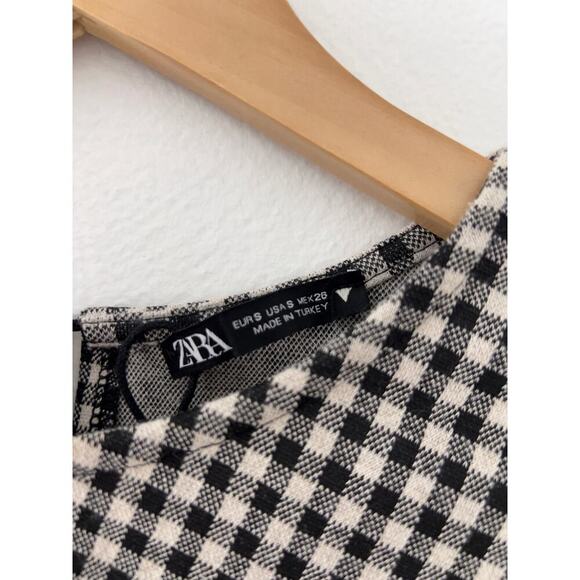 Zara Gingham Checkered Dress Size S, EUC, Women's Summer Dress, Casual Picnic - Picture 2 of 5
